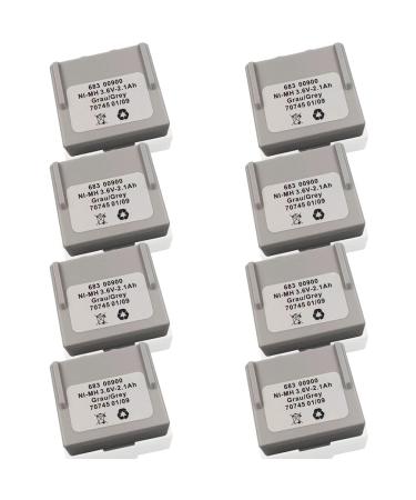 (Pack of 8) 3.6V 68300900 2100mAh Rechargeable Ni-MH Battery for Crane Remote Control Battery 68300900