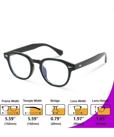 VISOONE Round Blue Light Blocking Glasses - Anti-Glare Square Eyewear for Gaming | Unisex Design for Men & Women - Buy Online on GoSupps.com