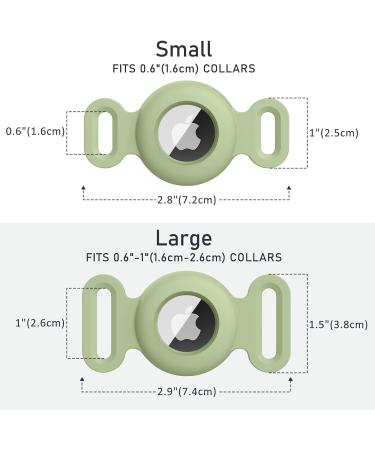Airtag Dog Collar Pet Silicone Protective Case for GPS Tracking Finder Protective Cover Compatible with Apple Airtag Safety and Anti-lost (Matcha green+Lavender Middle) Matcha green+Lavender Middle - Buy Online on GoSupps.com