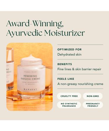 RANAVAT Renewing Bakuchi Face Cream - Daily Moisturizer for Fine Lines & Wrinkles | 12-Hour Hydration with Lotus Bakuchi & Ashwagandha - 1.7 oz - Buy Online on GoSupps.com
