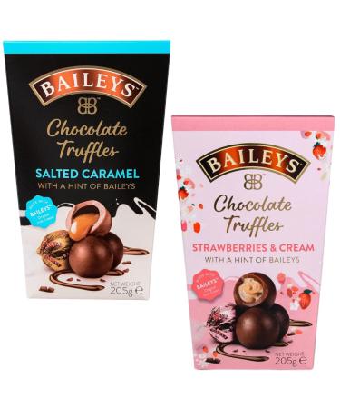 Chocolate Truffle Bundle with Baileys Salted Caramel Truffle Box 205g and Strawberries & Cream Truffle Box 205g (2 Pack) - Buy Online on GoSupps.com