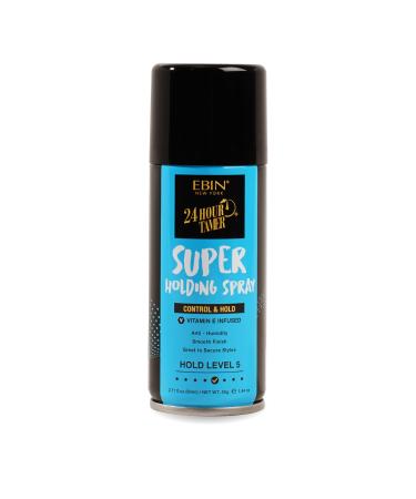 EBIN NEW YORK 24 Hour Tamer Super Holding Spray - Contol & Hold 1.94oz/ 80ml | Tames Frizz & Flyaway Gives High Shine & Volume All Day Hold 1.94 Fl Oz (Pack of 1) Super
