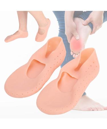 Wallfire Anticracks Sil Socks - Heel Care Solution | 1 Pair of Gold (L) Comfort Socks for Healthy Feet - Buy Online on GoSupps.com