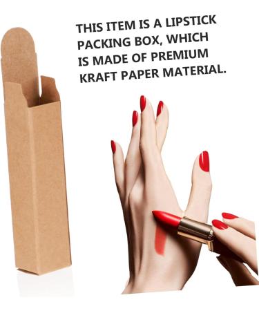  BCOATH 50Pcs Boxes Handmade Paper Box Essential Oil Box Lipstick Boxes Holder Essential Oil Cosmetic Brown Kraft Paper - Buy Online on GoSupps.com