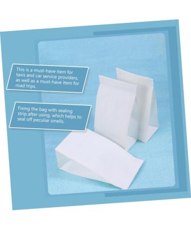 Healeved Car Garbage Bag 90 Pcs - Disposable Vomit Bag for Cars & Airplanes - Morning Sickness & Travel Motion Sickness Relief - White Paper Bags - Pack of 1 - Buy Online on GoSupps.com