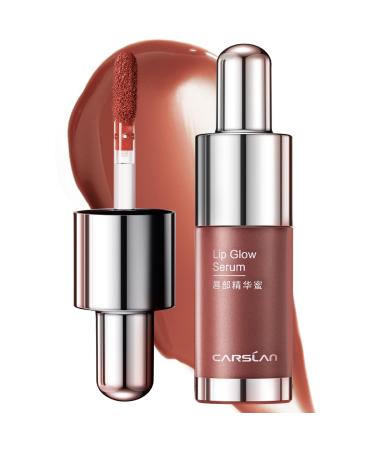 CARSLAN Hydrating Lip Gloss Serum  Moisturizing  Plunping  Shiny Lip Glow  Tinted Lip Care with Vitamin E  Crithmum Maritimum Essential oil  G101