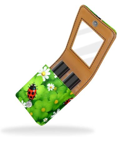 Travel Lipstick Organizer Case - Portable Makeup Bag with Mirror - Floral & Animal Design - Perfect for Global Shipping - Buy Online on GoSupps.com