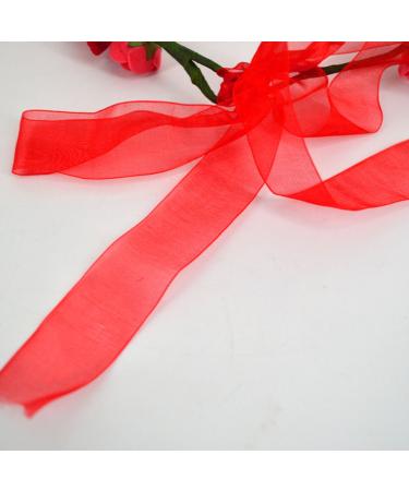 AISI Red Flower Wreath & Bracelet Set | Boho Hair Band & Crown for Wedding & Festival - Buy Online on GoSupps.com