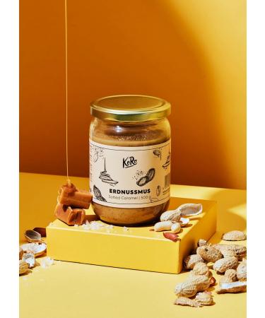 KoRo - Salted Caramel Peanut Puree 500g - Sweet-Salty Flavour - Rich in Fiber - Smooth
