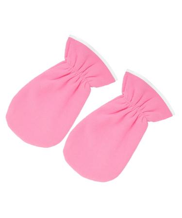 Healeved 1 Pair Exfoliating Hand Mask Gel Gloves Hand Gloves Womens Glove Hand Care Gloves Exfoliating Gloves Gloves Fingerless Gel Spa Gloves Care Bag Polyester Skin Care Pink 29x16cm