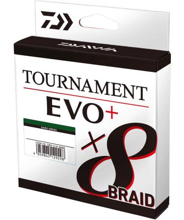 Daiwa Tournament X8 Braid EVO+ 270m Dark Green - High Performance 0.16mm Braided Fishing Line for International Shipping - Buy Online on GoSupps.com