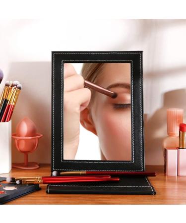 DUcare Portable Folding Vanity Makeup Mirror - Large Black | Adjustable Stand - Buy Online on GoSupps.com