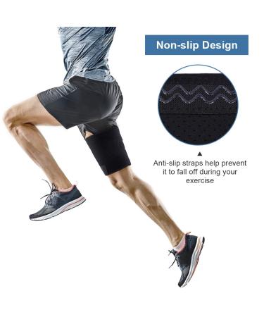 Thigh Bandage for Muscle Fiber Tear | Adjustable Neoprene Compression Sleeves with Velcro | Pain Relief & Rehabilitation - Buy Online on GoSupps.com