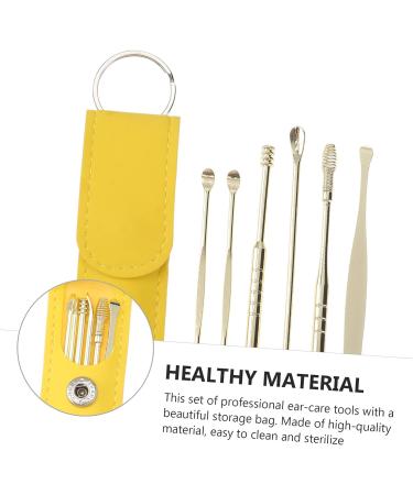 DOITOOL 3 Sets Ear Picking Tool Silicone Remover Earwax Removal Kit - Stainless Steel Ear Picks - Golden - 11.5X2.7X1cm - 3pcs - Buy Online on GoSupps.com