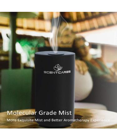 Waterless Oil Diffuser - Portable & Cordless Aromatherapy Diffuser | Smart Battery Operated with 3 Cold Mist Settings & Timer (Black - Buy Online on GoSupps.com
