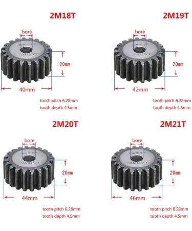 GatherTool 1 Piece #45 Stahl Metal Spur Gear - 2 Module Motor Rantle Wheel 10 to 25 Tooth Options (22 Teeth) - Buy Online on GoSupps.com