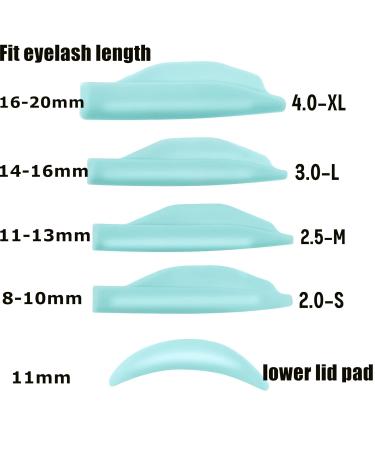 Lash Lift Rods & Green Eyelash Perm Pads | Mega L Curl Lash Lamination Shields - 100 Applications 6 Sizes for Perfect Curl - Buy Online on GoSupps.com