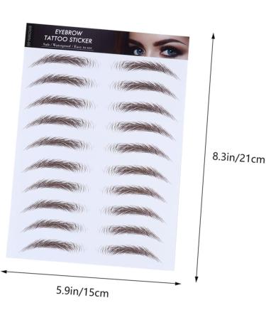 Balacoo 5pcs Eyebrow Stickers Black Stickers Fake Eyebrows Imitation Eyebrow Sticker 4d Shaping Plate 21x15cm Brown - Buy Online on GoSupps.com