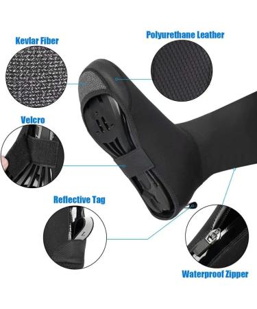 ROTTO Overshoes - Waterproof Bicycle Shoe Covers for Unisex Winter Cold Protection | MTB & Road Bike - Medium Black - Buy Online on GoSupps.com