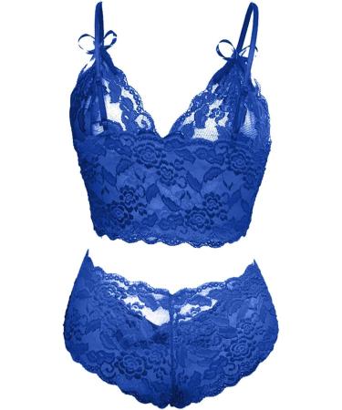 Sexy Lace Babydoll Lingerie Set | Blue-53 | Medium Size - Buy Online on GoSupps.com