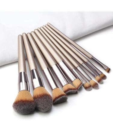 Professional 10-Piece Golden Makeup Brush Set - Premium Cosmetic Brushes for Face & Eyes - Buy Online on GoSupps.com