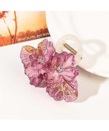 Yneyi Flower Hair Claw Clip Flower Hair Clip Flower Claw Clip Hair Accessories For Women (White Big) - Buy Online on GoSupps.com