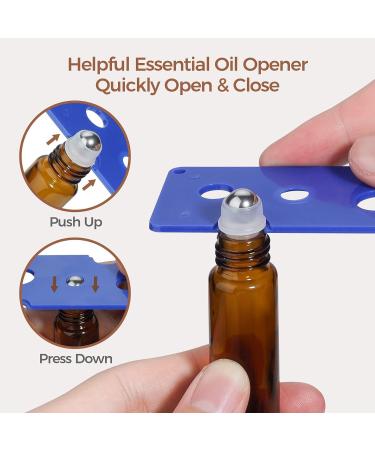 ComSaf 10ml Essential Oils Roller Bottles - 12 Set Anti-UV Glass Roll-On Bottles for Doterra & Bergamot Essential Oils | Perfect for Massage & Aromatherapy - Buy Online on GoSupps.com