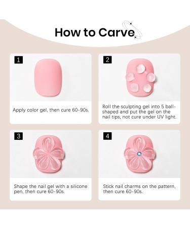  SUPWEE 3D Sculpting Gel Clear Solid Nail Gel 3D Modeling Gel with Nail Brush and Silicone Mold DIY Salon/Home Use 15g - Buy Online on GoSupps.com