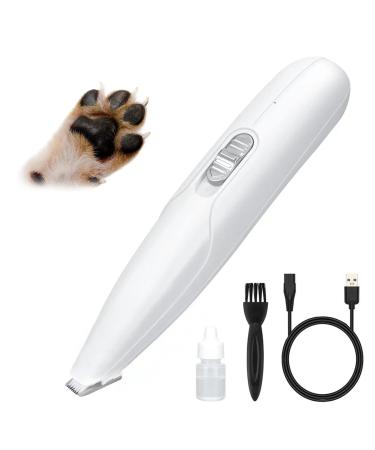 BiirBlue Dog Paw Trimmer, Upgraded Dog Grooming Clippers Low Noise and 2 Speed, Pet Hair Clippers Trimming Dogs Cats Hair Around Paws, Eyes, Ears, Face
