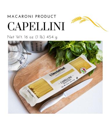 Capellini Italian Pasta 64oz - Premium Quality, Non GMO, Vegan, Kosher Certified - L'Oro del Sud (4 Pack) - Buy Online on GoSupps.com