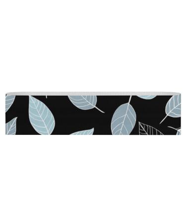 Resistance Bands Exercise Bands White and Gray Leaves Printed Elastic Band Leg Bands Resistance Fitness Bands Fabric Resistance Bands