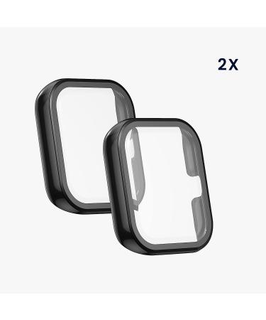 kwmobile Huami Amazfit GTS 3 Cover - Set of 2 Tempered Glass with Plastic Frame, Black - Buy Online on GoSupps.com