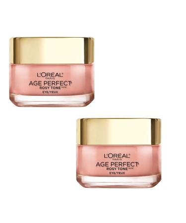 Eye Brightener Eye Cream Skin Care Age Perfect Rosy Tone Eye Brightener to Visibly Color Correct Dark Circles Fragrance Free Paraben Free 0.5oz.(Pack Of 2)