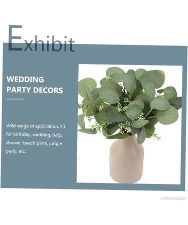 Zerodeko 12pcs Simulated Eucalyptus Leaves Party Decors Real Touch Green Leaf Home Decor Home Plant Decors Vase Floral Arrangement Greenery Decor Faux Plastic Fake Plant Wedding - Buy Online on GoSupps.com