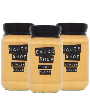Sauce Shop - Burger Sauce pack of 3 - Award Winning Vegetarian-Friendly - 3x 250g Glass Jars