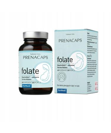 ForMeds Folat Quatrefolic Forme active de Folat 60 Capsules 60 Portions 20 7 g Prenacaps ForMeds