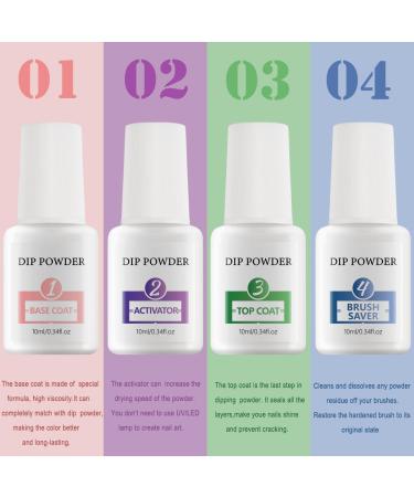 Premium Dip Powder Nail Kit - 8 Colors Clear Nude Pink Glitter Acrylic Set for Home Manicure | Base & Top Coat Included - Buy Online on GoSupps.com