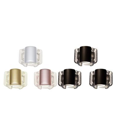 Linziclip Mini Hair Jaw Clip  Gold  Silver  Rose Gold and Matte Black  6-Pieces