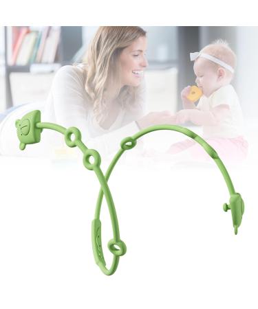 Stretchable Chewable Safety Teether Silicone Chain - Bear Shape - Green - Buy Online on GoSupps.com