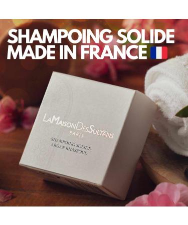 LA MAISON DES SULTANS - Solid Shampoo with Argan Oil and Rhassoul - Deep Cleanses and Moisturizes Ideal for Oily Skin Natural Formula Paraben-Free Eco-Friendly - Buy Online on GoSupps.com