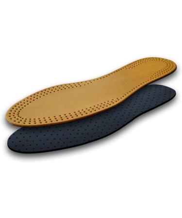 Tacco Luxus Ecologically Tanned Leather Insoles with Active Carbon Odor Absorber - Size 42 EUR/US L11 - US M9 | Men Women Replacement Soles - Buy Online on GoSupps.com