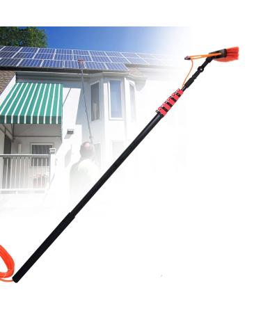 Window Cleaning Brush Window Cleaning Pole 3.6-11M Truck Washing Brush with Pole System for Window Cleaning Photovoltaic Panel Cleaning Trucks Cleaning Conservatory Roof/20Ft/6M