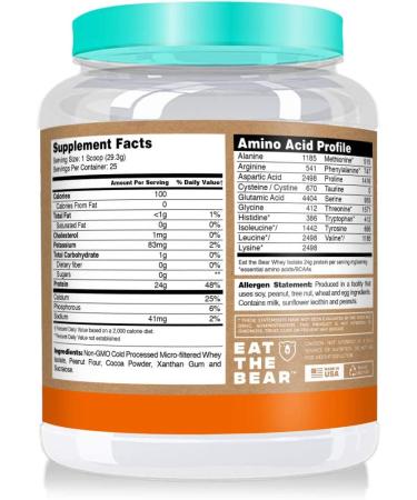 Buy Eat The Bear Bare Isolate - Chocolate Peanut Butter - 25 Servings | High-Protein Supplement - Buy Online on GoSupps.com