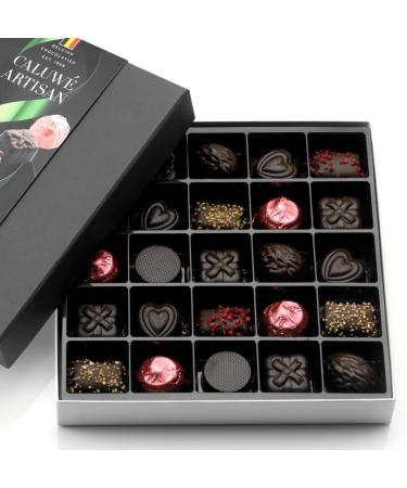 Vegan luxury Belgian pralines classic assortment 25 pieces 350 g. Superior artisanal quality from Belgium. Franck and Olivier. - Buy Online on GoSupps.com