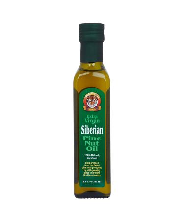 Extra Virgin Siberian Pine Nut Oil, 8.5 oz. Bottle - Premium Quality, Unrefined, 100% Natural - Supports Healthy Digestion and Overall Wellness