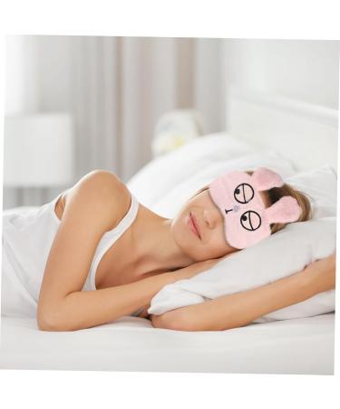 Didiseaon Pink Plush Blindfold Sleep Mask - Comfortable & Stylish Eye Cover for Restful Sleep - Buy Online on GoSupps.com