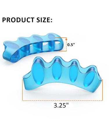 Gel Toe Separator Set of 4 - Bunion Corrector for Men & Women | Comfortable Toe Spacers in Blue & Pink - Buy Online on GoSupps.com