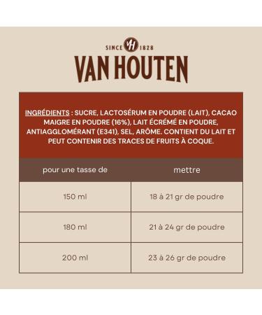 VAN HOUTEN | Chocolate powder 16% cocoa | 2x1kg - Buy Online on GoSupps.com