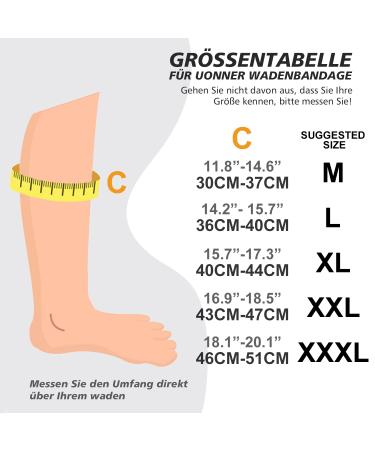 Uonner Class 2 Compression Stockings for Men & Women - 23-32 mmHg Calf Bandage for Muscle Recovery Beige - 1 Pair - Buy Online on GoSupps.com