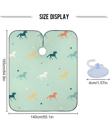 Buy Waterproof Barber Cape - Colorful Horse & Cheetah Pattern Hair Cutting Bib for Men & Women | Unisex Hairdresser Apron - Buy Online on GoSupps.com